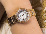 Buy Shop Fossil Virginia White Dial Rose Gold Steel Strap Watch for Women - ES3284 USA Online