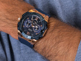 Buy Shop Guess Genesis Quartz Blue Dial Blue Silicone Strap Watch For Men - W1254G3 USA Online