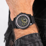 Buy Shop Armani Exchange Outerbanks Chronograph Black Dial Black Silicone Strap Watch For Men - AX1343 USA Online