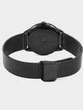 Buy Shop Calvin Klein Minimal Diamonds Black Dial Black Mesh Bracelet Watch for Women - K3M22X2X USA Online