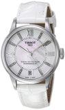 Buy Shop Tissot Chemin Des Tourelles Powermatic 80 Lady White Dial White Leather Strap Watch For Women - T099.207.16.116.00 USA Online