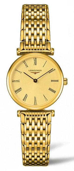 Buy Shop Longines La Grande Classique de Longines Gold Dial Gold Mesh Bracelet Watch for Women - L4.209.2.31.8 USA Online