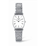 Longines La Grande Classique de Longines Tonneau White Dial Silver Steel Strap Watch for Women - L4.205.4.11.6