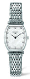 Longines La Grande Classique de Longines Tonneau White Dial Silver Steel Strap Watch for Women - L4.205.4.87.6