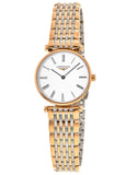 Buy Shop Longines La Grande Classique De Longines White Dial Two Tone Mesh Bracelet Watch for Women - L4.209.1.91.7 USA Online