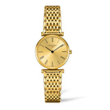 Buy Shop Longines La Grande Classique de Longines Gold Dial Gold Mesh Bracelet Watch for Women - L4.209.2.31.8 USA Online