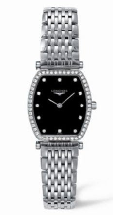 Buy Shop Longines La Grande Classique de Longines Black Dial Silver Mesh Bracelet Watch for Women - L4.288.0.58.6 USA Online