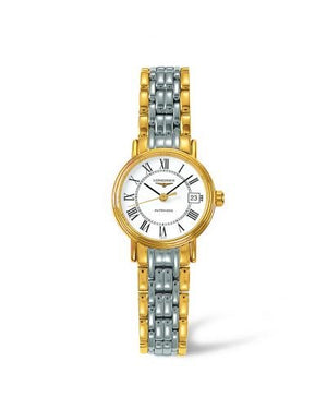 Buy Shop Longines Presence 25.5mm Automatic White Dial Two Tone Steel Strap Watch for Women - L4.321.2.11.7 USA Online