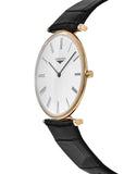 Longines La Grande Classique De Longines White Dial Black Leather Strap Watch for Women - L4.755.1.91.2