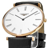 Buy Shop Longines La Grande Classique De Longines White Dial Black Leather Strap Watch for Women - L4.755.1.91.2 USA Online