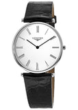 Buy Shop Longines La Grande Classique De Longines White Dial Black Leather Strap Watch for Women - L4.755.4.11.2 USA Online