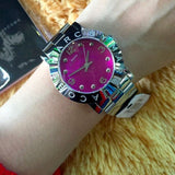 Buy Shop Marc Jacobs Amy Pink Dial Silver Steel Strap Watch for Women - MBM8623 USA Online