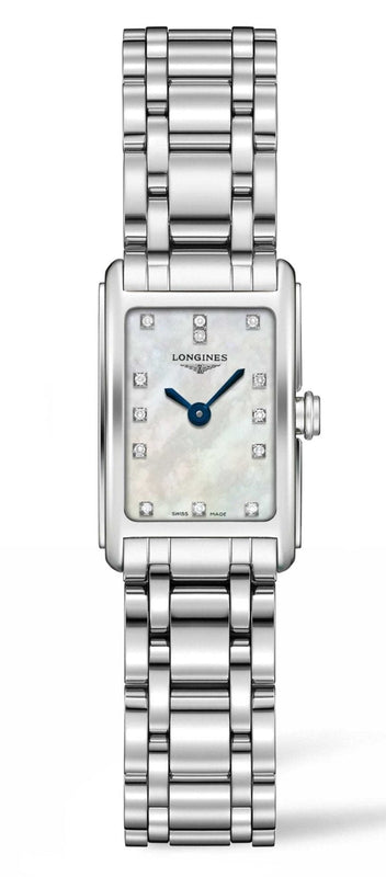 Buy Shop Longines Dolcevita Diamonds Mother of Pearl Dial Silver Steel Strap Watch for Women - L5.258.4.87.6 USA Online