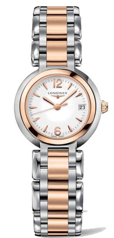 Buy Shop Longines PrimaLuna Quartz White Dial Two Tone Steel Strap Watch for Women - L8.110.5.16.6 USA Online