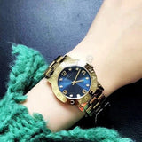 Buy Shop Marc Jacobs Amy Blue Dial Gold Steel Strap Watch for Women - MBM3303 USA Online