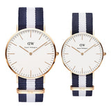 Buy Shop Daniel Wellington Classic Glasgow White Dial Two Tone NATO Strap Watch For Women - DW00100031 USA Online