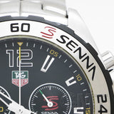 Tag Heuer Formula 1 Senna Limited Edition Chronograph Black Dial Silver Steel Strap Watch for Men - CAZ1013.BA0883