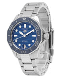 Buy Shop Tag Heuer Aquaracer Professional 300 Automatic Diamonds Blue Dial Silver Steel Strap Watch for Women - WBP231B.BA0618 USA Online