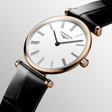 Buy Shop Longines La Grande Classique De Longines White Dial Black Leather Strap Watch for Women - L4.755.1.91.2 USA Online