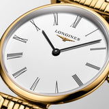 Longines La Grande Classique De Longines White Dial Gold Steel Strap Watch for Women - L4.209.2.11.8