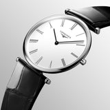 Buy Shop Longines La Grande Classique De Longines White Dial Black Leather Strap Watch for Women - L4.755.4.11.2 USA Online