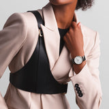 Buy Shop Longines La Grande Classique De Longines White Dial Black Leather Strap Watch for Women - L4.755.4.11.2 USA Online