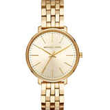 Buy Shop Michael Kors Pyper Quartz Gold Dial Gold Steel Strap Watch For Women - MK3898 USA Online