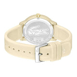 Buy Shop Lacoste 12.12 Beige Dial Beige Silicone Strap Watch for Men - 2011239 USA Online