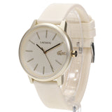 Buy Shop Lacoste 12.12 Beige Dial Beige Silicone Strap Watch for Men - 2011239 USA Online