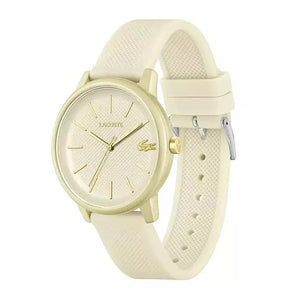 Buy Shop Lacoste 12.12 Beige Dial Beige Silicone Strap Watch for Men - 2011239 USA Online