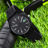 Buy Shop Lacoste 12.12 Black Dial Black Silicon Strap Watch for Men - 2010986 USA Online