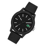 Buy Shop Lacoste 12.12 Black Dial Black Silicon Strap Watch for Men - 2010986 USA Online