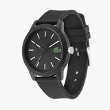 Buy Shop Lacoste 12.12 Black Dial Black Silicon Strap Watch for Men - 2010986 USA Online