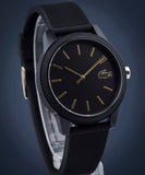 Buy Shop Lacoste 12.12 Black Dial Black Silicon Strap Watch for Men - 2011010 USA Online