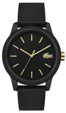Buy Shop Lacoste 12.12 Black Dial Black Silicon Strap Watch for Men - 2011010 USA Online