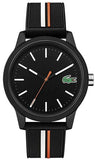 Buy Shop Lacoste 12.12 Black Dial Black Silicon Strap Watch for Men - 2011071 USA Online
