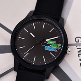 Buy Shop Lacoste 12.12 Black Dial Black Silicon Strap Watch for Men - 2011134 USA Online