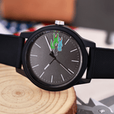 Buy Shop Lacoste 12.12 Black Dial Black Silicon Strap Watch for Men - 2011134 USA Online