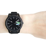 Buy Shop Lacoste 12.12 Black Dial Black Silicon Strap Watch for Men - 2011134 USA Online