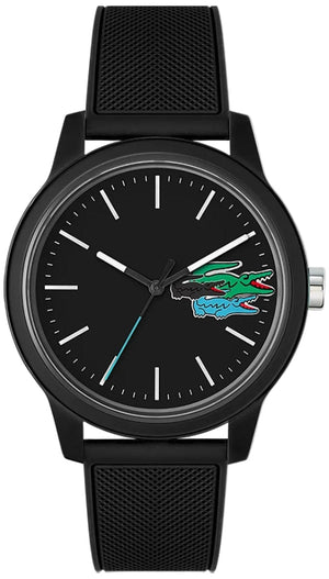 Buy Shop Lacoste 12.12 Black Dial Black Silicon Strap Watch for Men - 2011134 USA Online