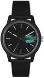 Buy Shop Lacoste 12.12 Black Dial Black Silicon Strap Watch for Men - 2011134 USA Online