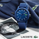 Buy Shop Lacoste 12.12 Blue Dial Blue Silicon Strap Watch for Men - 2010987 USA Online