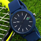Buy Shop Lacoste 12.12 Blue Dial Blue Silicon Strap Watch for Men - 2010987 USA Online