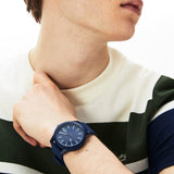 Buy Shop Lacoste 12.12 Blue Dial Blue Silicon Strap Watch for Men - 2010987 USA Online