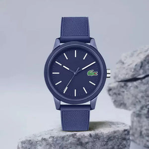 Buy Shop Lacoste 12.12 Blue Dial Blue Silicon Strap Watch for Men - 2010987 USA Online