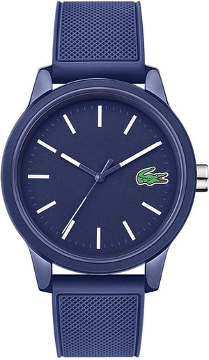 Buy Shop Lacoste 12.12 Blue Dial Blue Silicon Strap Watch for Men - 2010987 USA Online