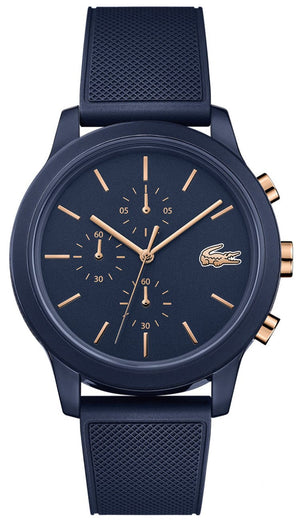 Buy Shop Lacoste 12.12 Blue Dial Blue Silicon Strap Watch for Men - 2011013 USA Online