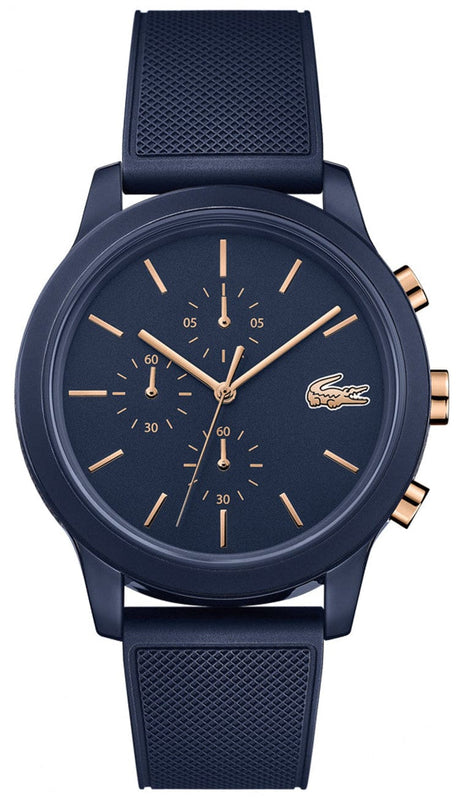 Buy Shop Lacoste 12.12 Blue Dial Blue Silicon Strap Watch for Men - 2011013 USA Online