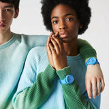 Buy Shop Lacoste 12.12 Blue Dial Blue Silicone Strap Watch for Men - 2011193 USA Online