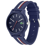 Buy Shop Lacoste 12.12 Blue Dial Two Tone Silicon Strap Watch for Men - 2011070 USA Online